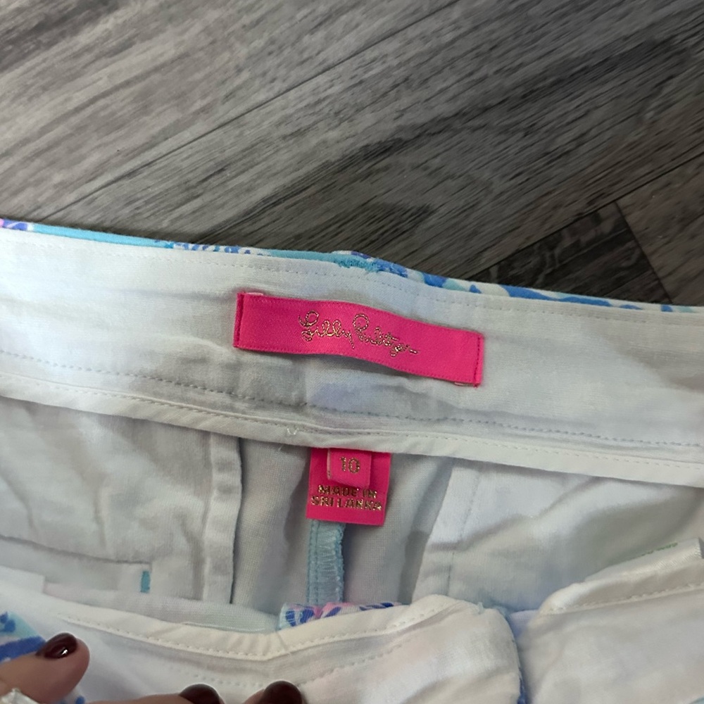 NWOT Lilly Pulitzer Callahan Knit Shorts 5 inch blue ibiza 10 - Picture 2 of 4